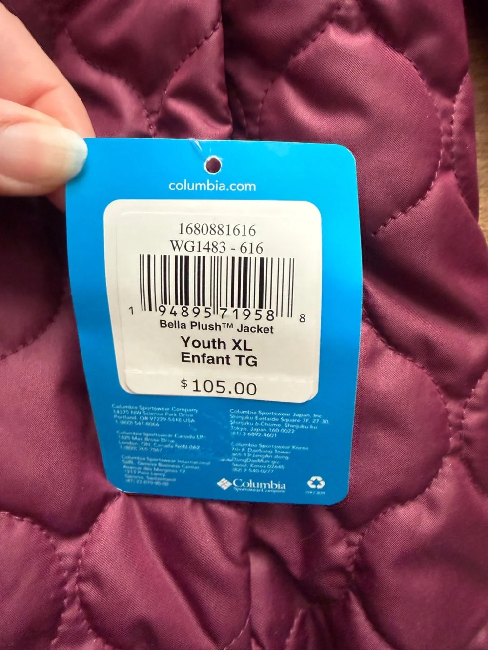 Columbia Girls' Hooded Quilted Puffer Jacket